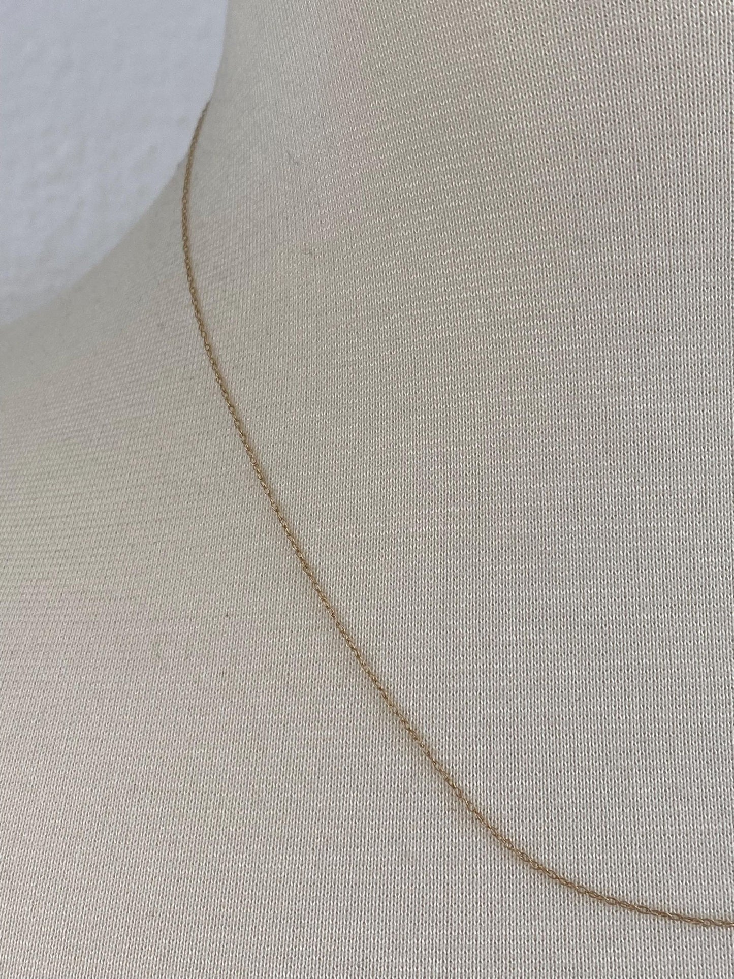Vintage Solid 10k Yellow Gold Dainty Chain Necklace - 18.25 inches