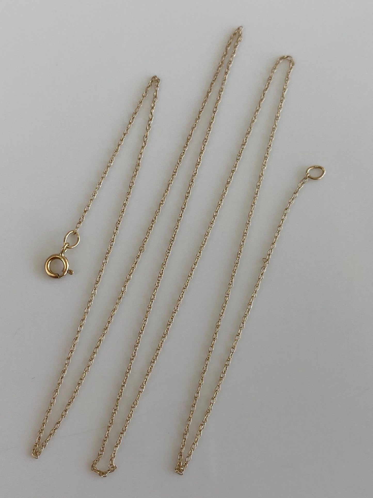 Vintage Solid 10k Yellow Gold Dainty Chain Necklace - 18.25 inches