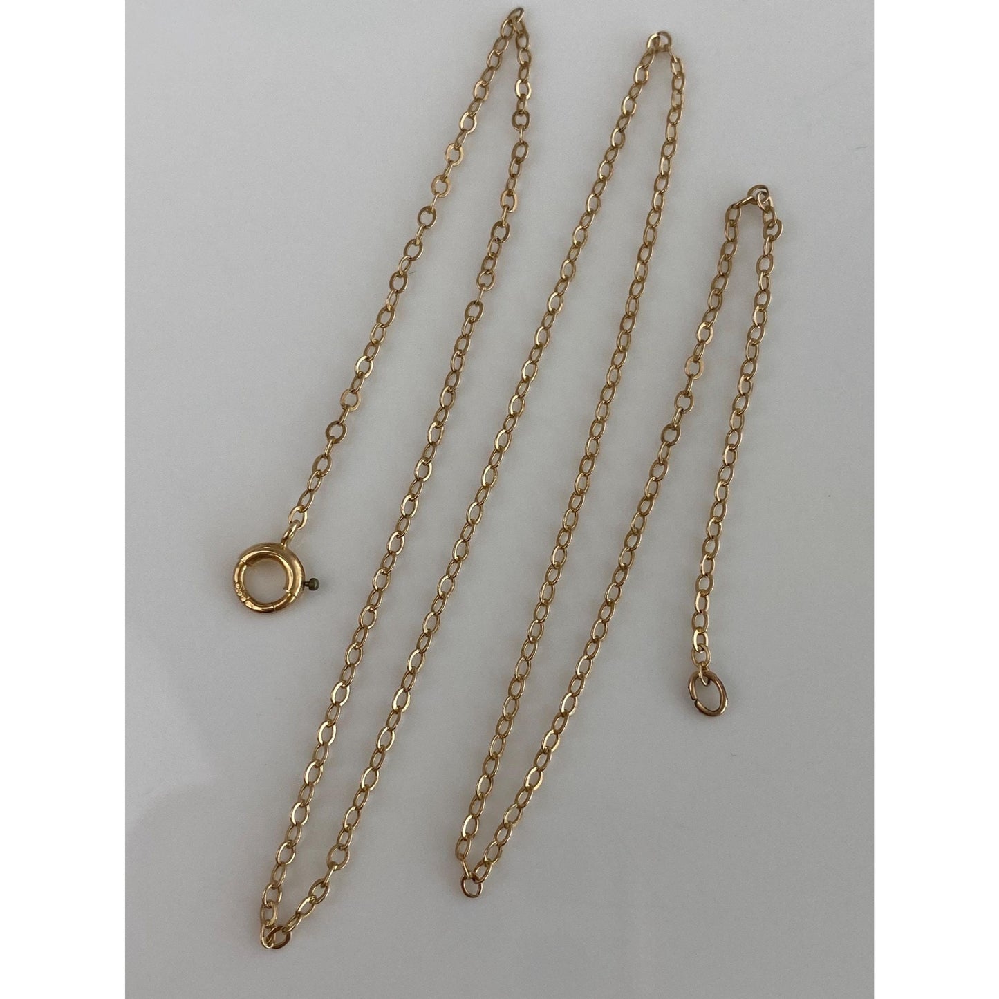 Vintage Solid 10k Yellow Gold Cable Chain Necklace - 16 inches