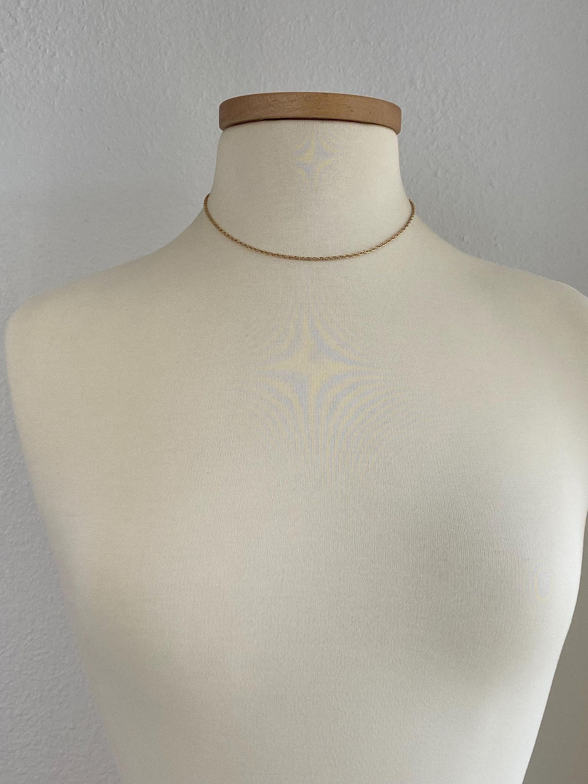 Vintage Solid 14k Yellow Gold Chain Necklace - 16 inches