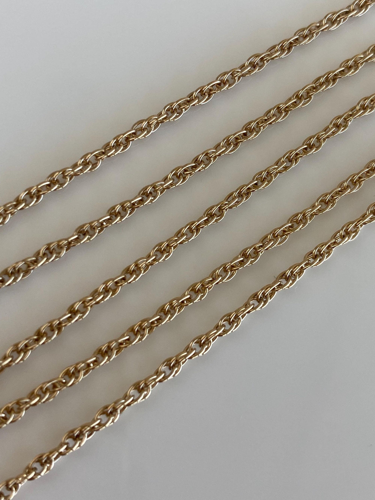 Vintage Solid 14k Yellow Gold Chain Necklace - 16 inches