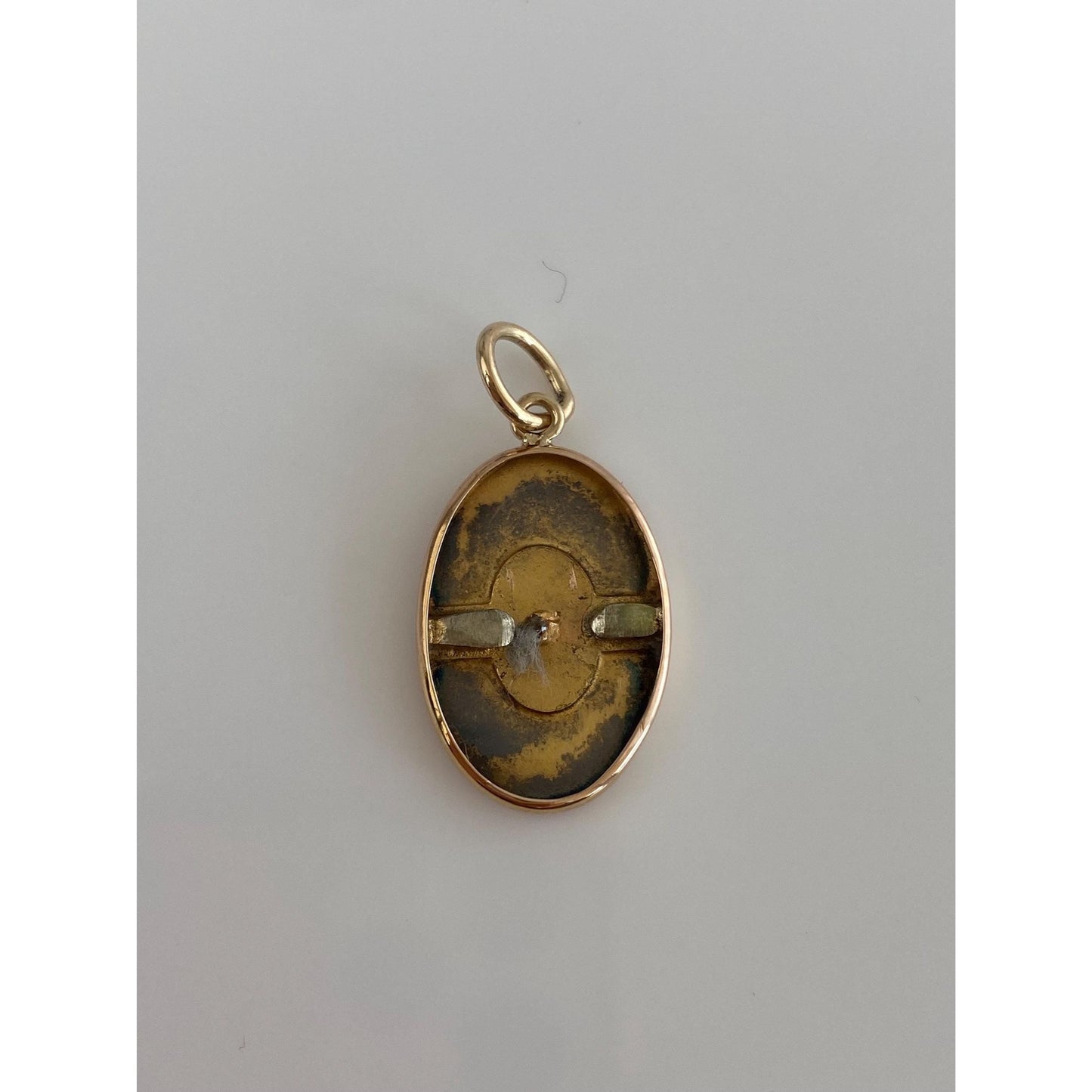 Vintage Solid 10k Rose & Yellow Gold Diamond Cufflink Conversion Charm