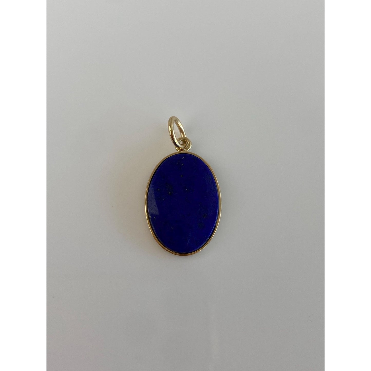 Vintage Solid 14k Yellow Gold Blue Lapis Charm