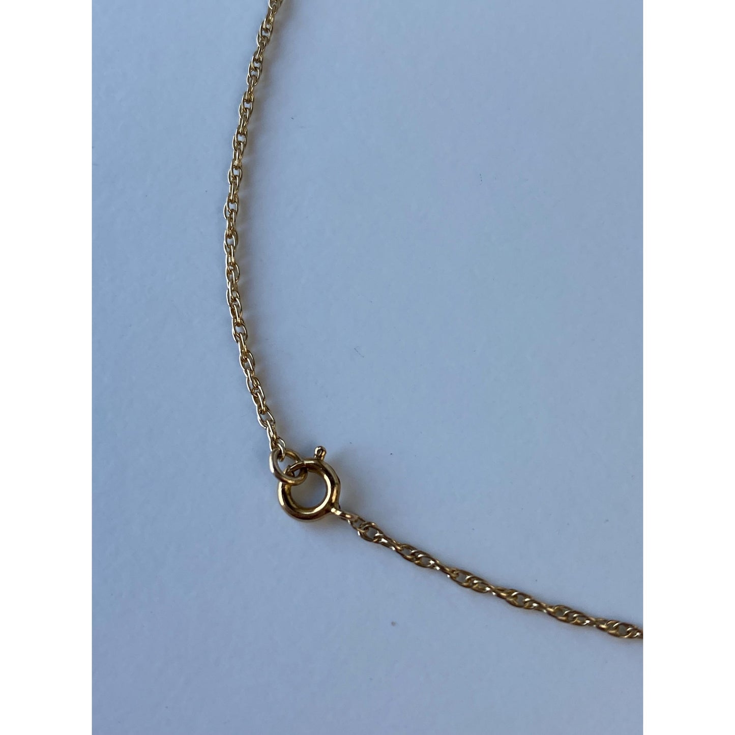 Vintage Solid 14k Yellow Gold Dainty Chain Necklace - 15.25 inches