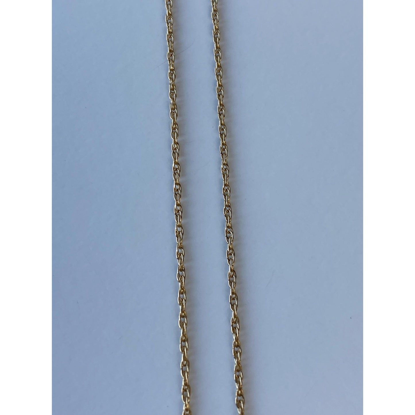 Vintage Solid 14k Yellow Gold Dainty Chain Necklace - 15.25 inches