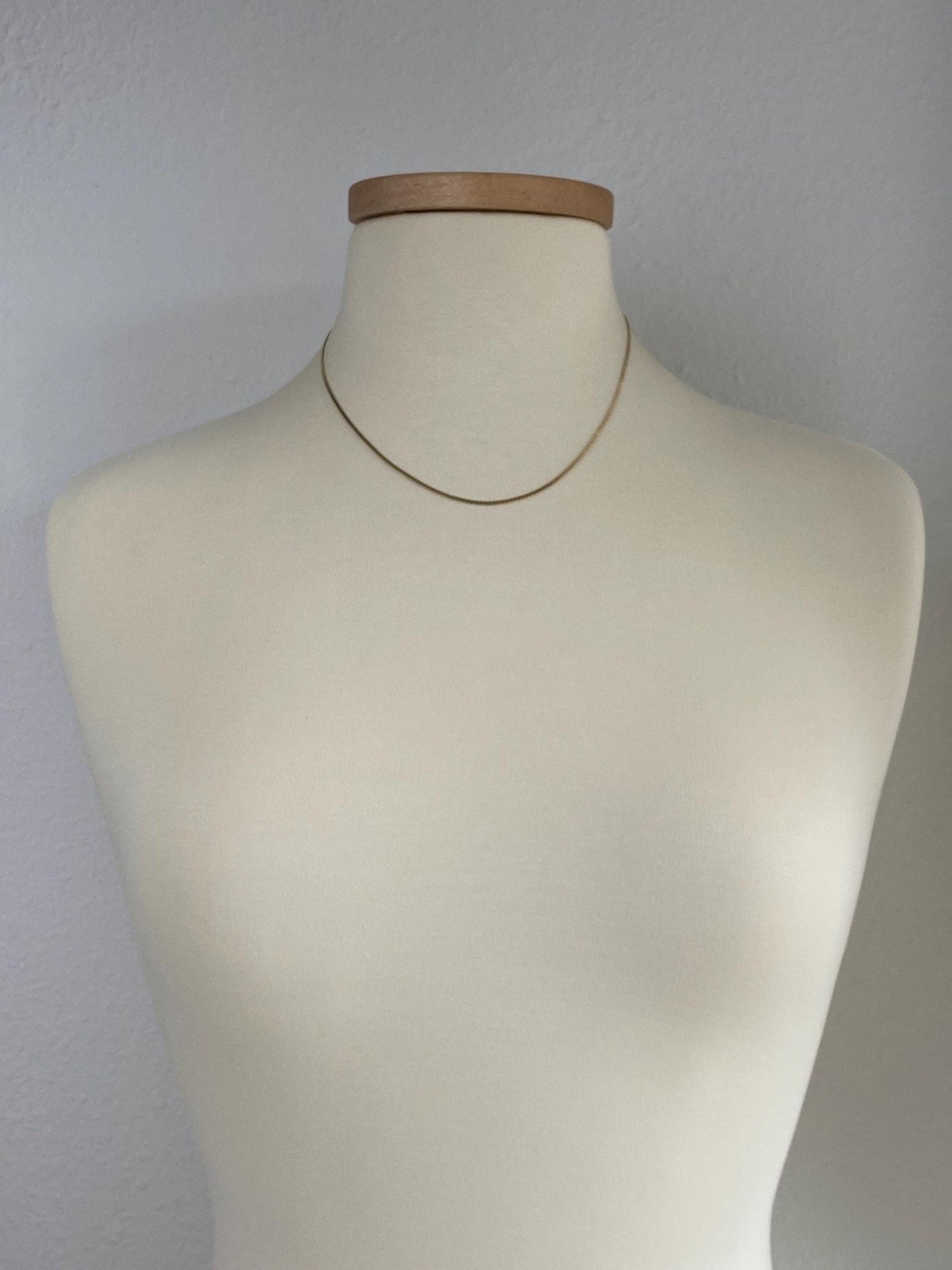 Vintage Solid 14k Yellow Gold Serpentine Chain Necklace - 18.25 inches