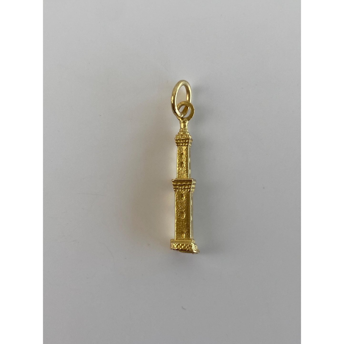 Vintage Solid 18k Yellow Gold Tower Building Charm