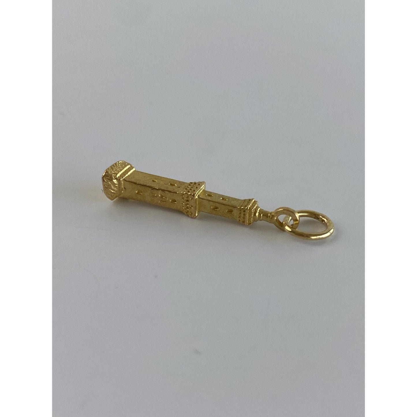 Vintage Solid 18k Yellow Gold Tower Building Charm