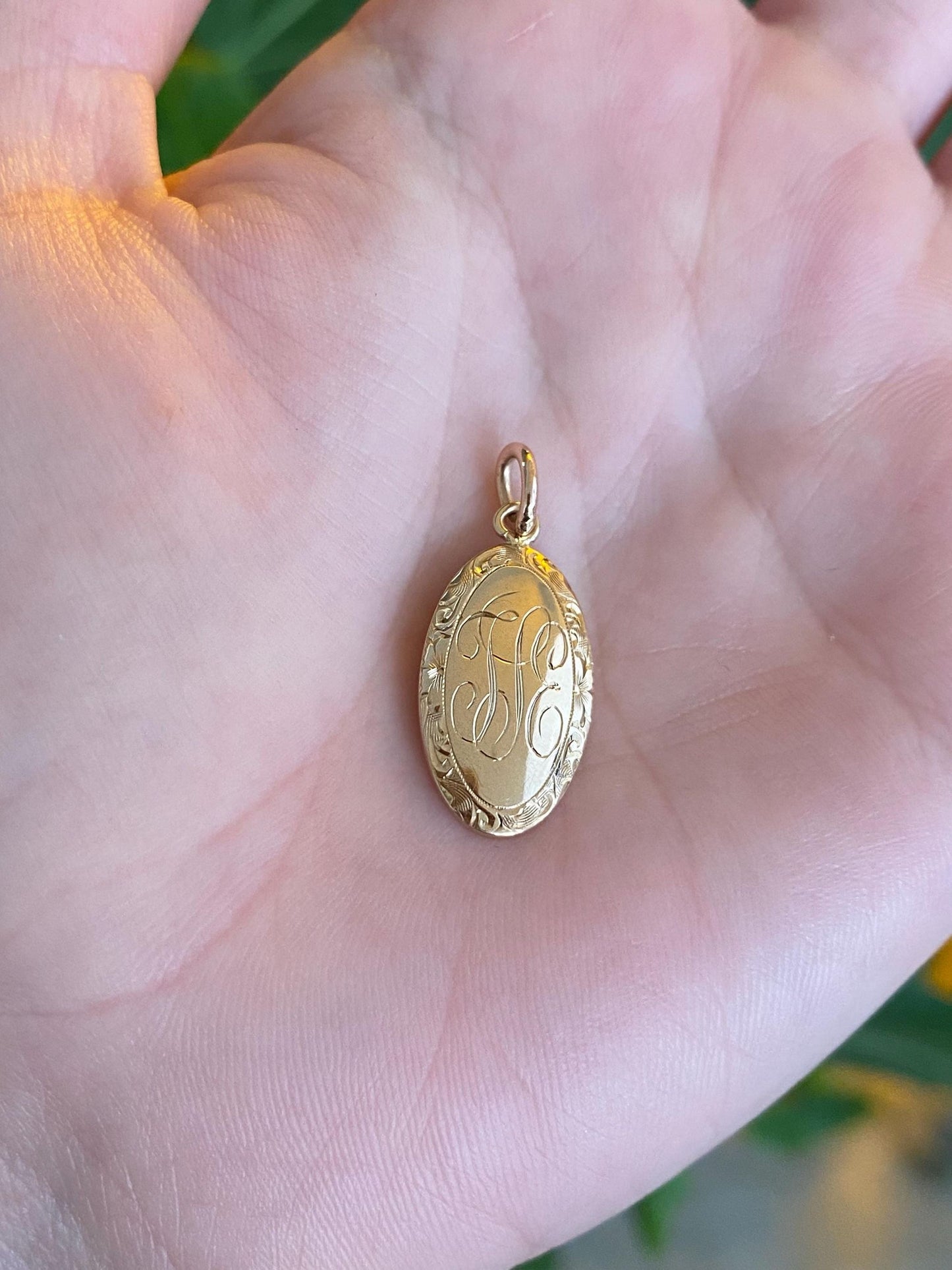 Vintage Solid 9k Yellow Gold Monogram Stick Pin Conversion Charm
