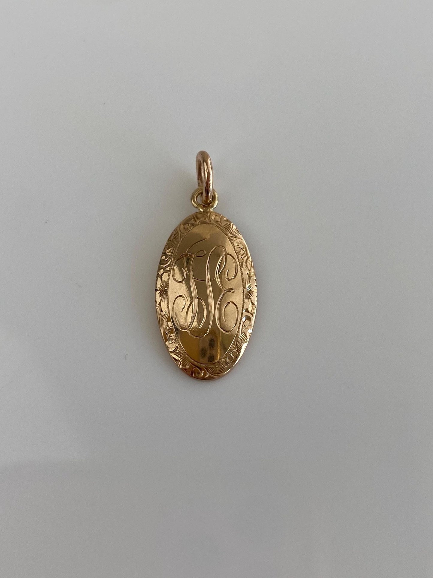 Vintage Solid 9k Yellow Gold Monogram Stick Pin Conversion Charm