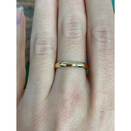 Vintage Solid 14k Yellow Gold Ring Band - Size 7
