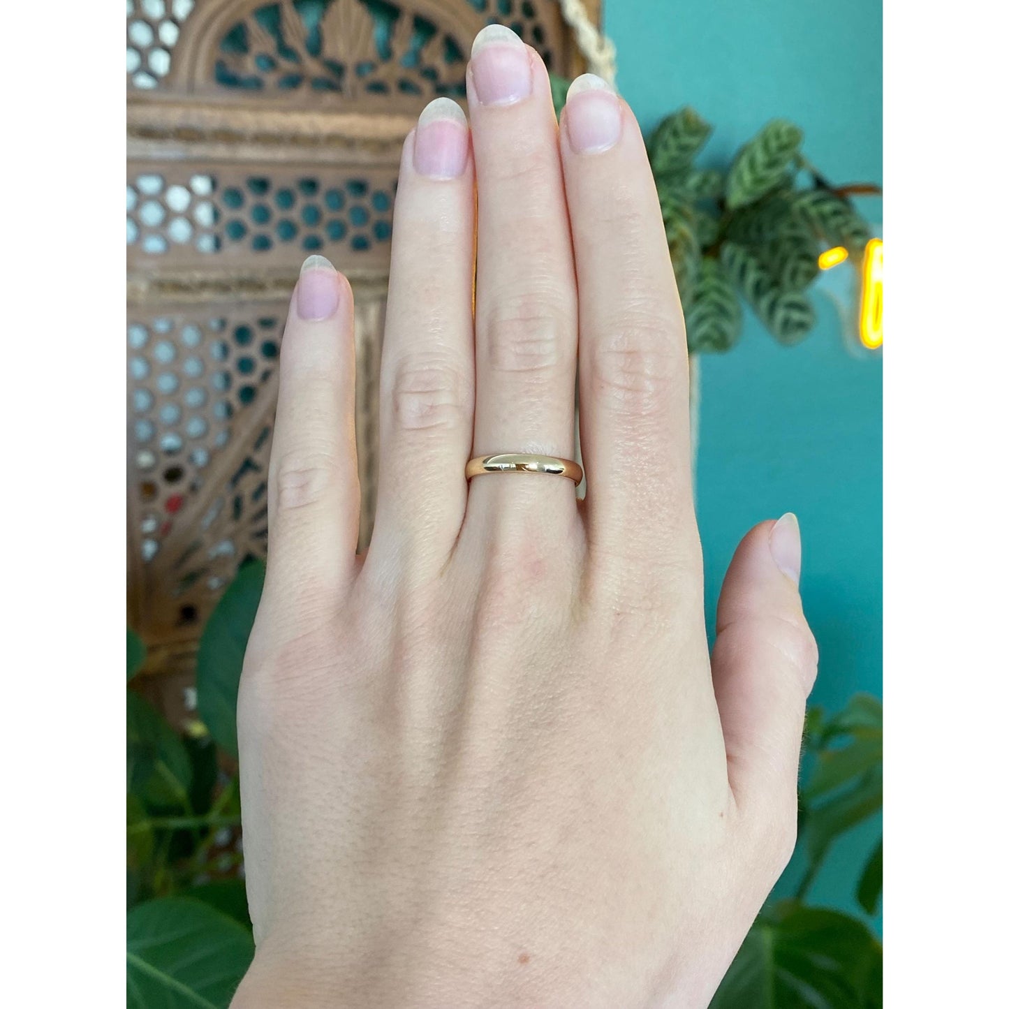 Vintage Solid 14k Yellow Gold Ring Band - Size 7