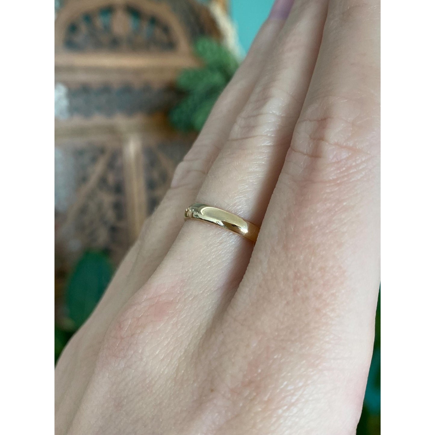 Vintage Solid 14k Yellow Gold Ring Band - Size 7