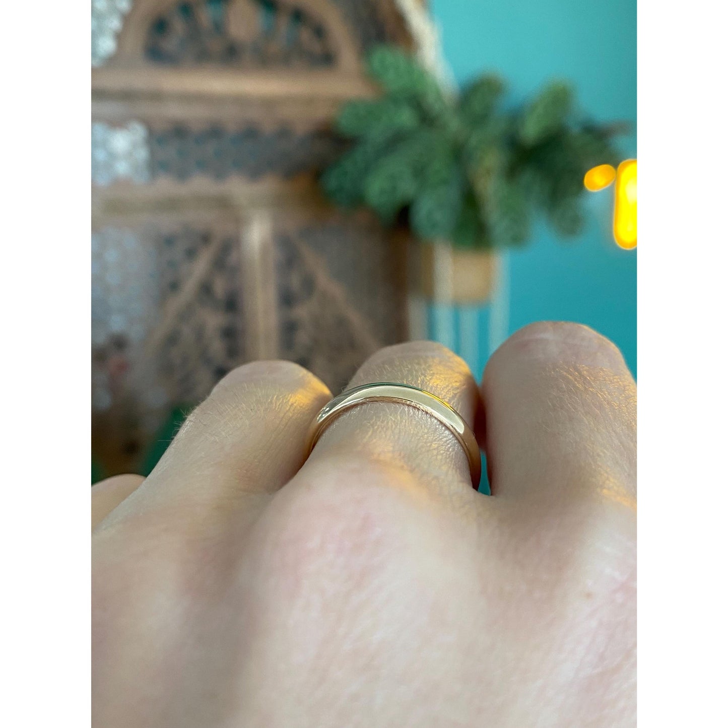 Vintage Solid 14k Yellow Gold Ring Band - Size 7