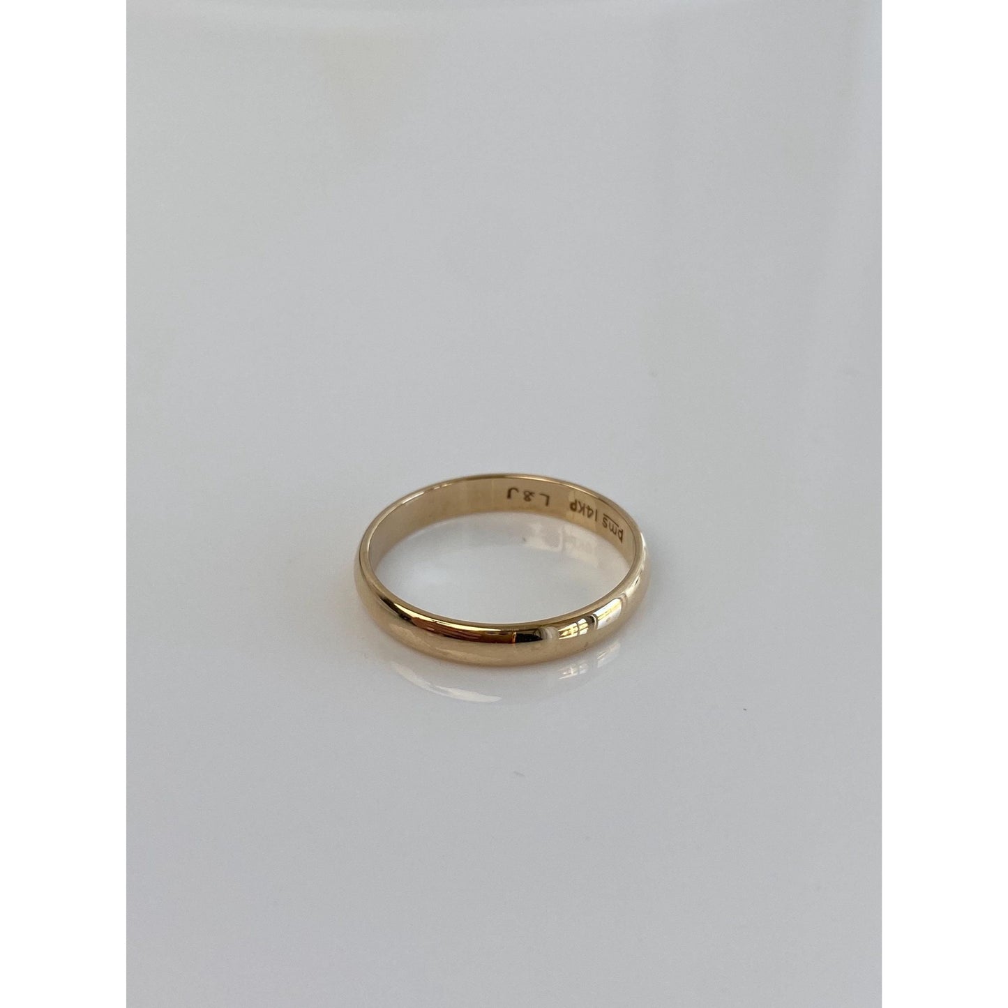 Vintage Solid 14k Yellow Gold Ring Band - Size 7