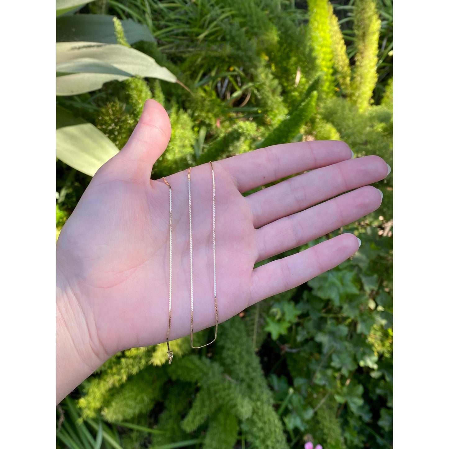 Vintage Solid 14k Yellow Gold Long Serpentine Chain Necklace - 32 inches