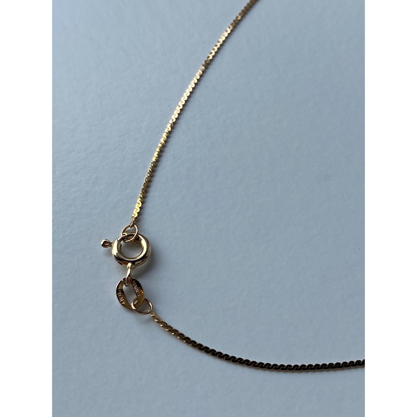 Vintage Solid 14k Yellow Gold Long Serpentine Chain Necklace - 32 inches