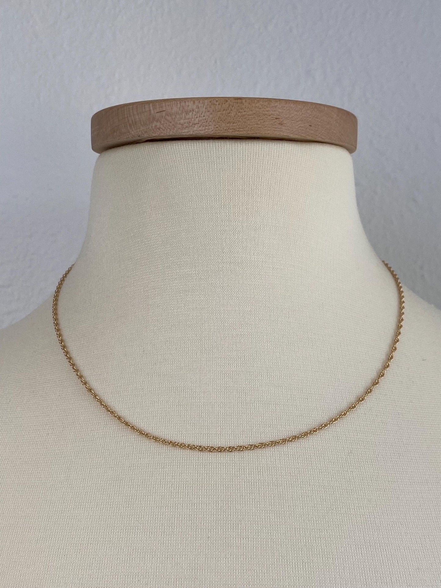 Vintage Solid 14k Yellow Gold Chain Necklace - 18.5 inches
