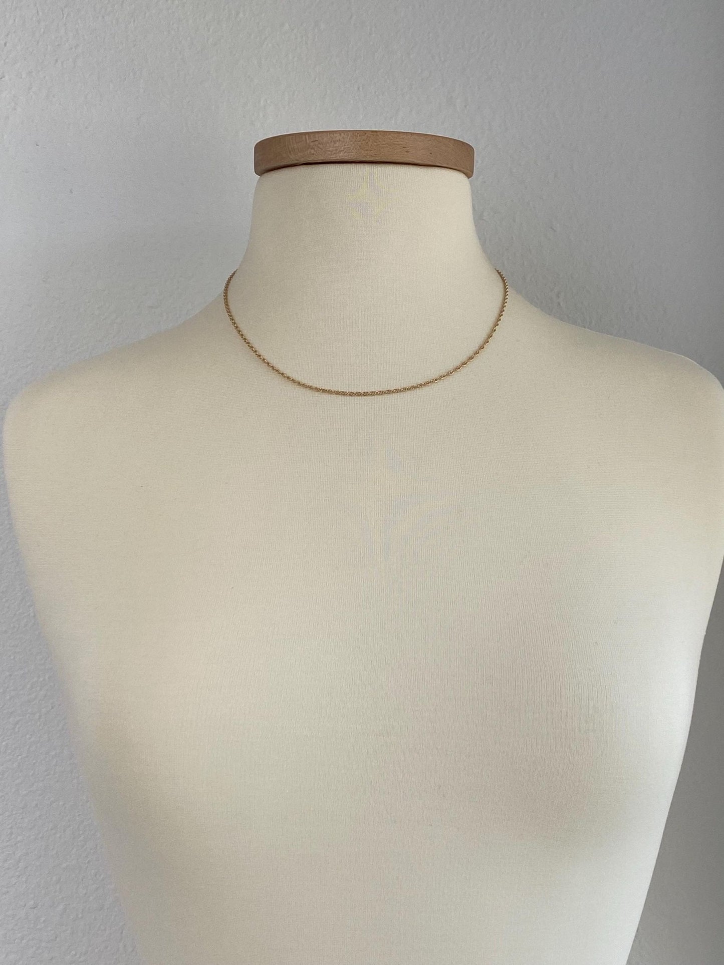 Vintage Solid 14k Yellow Gold Chain Necklace - 18.5 inches
