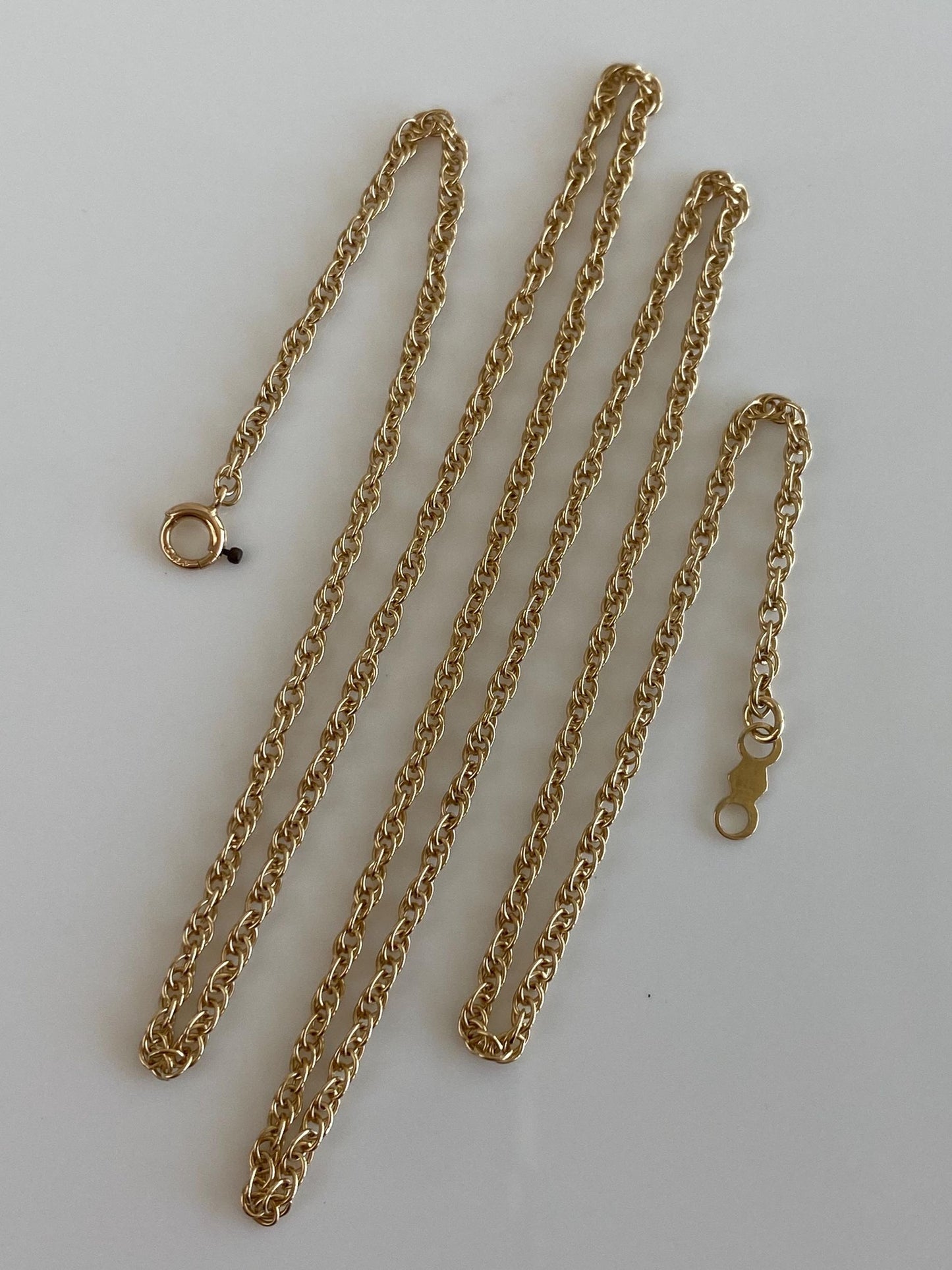 Vintage Solid 14k Yellow Gold Chain Necklace - 18.5 inches