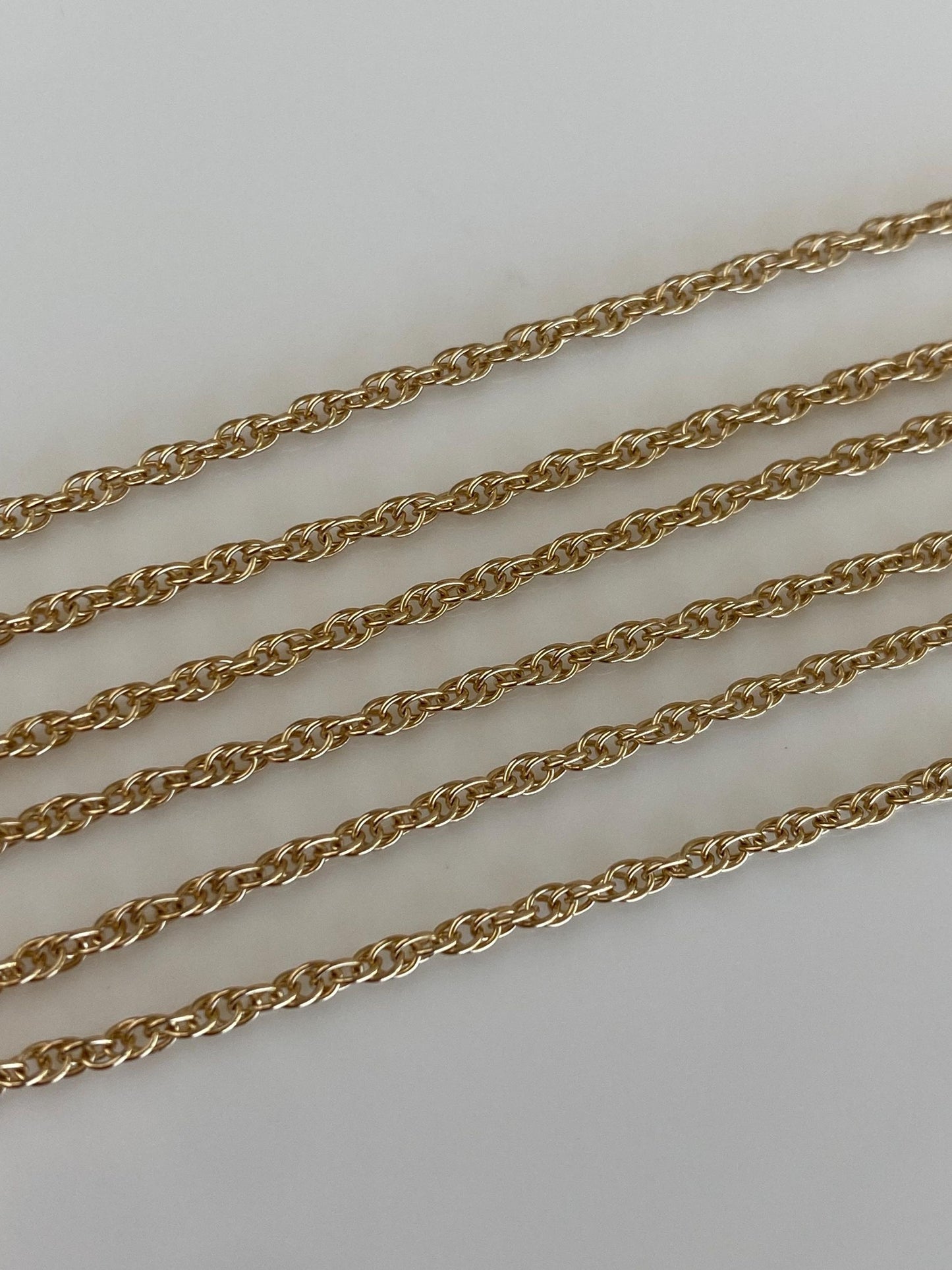 Vintage Solid 14k Yellow Gold Chain Necklace - 18.5 inches