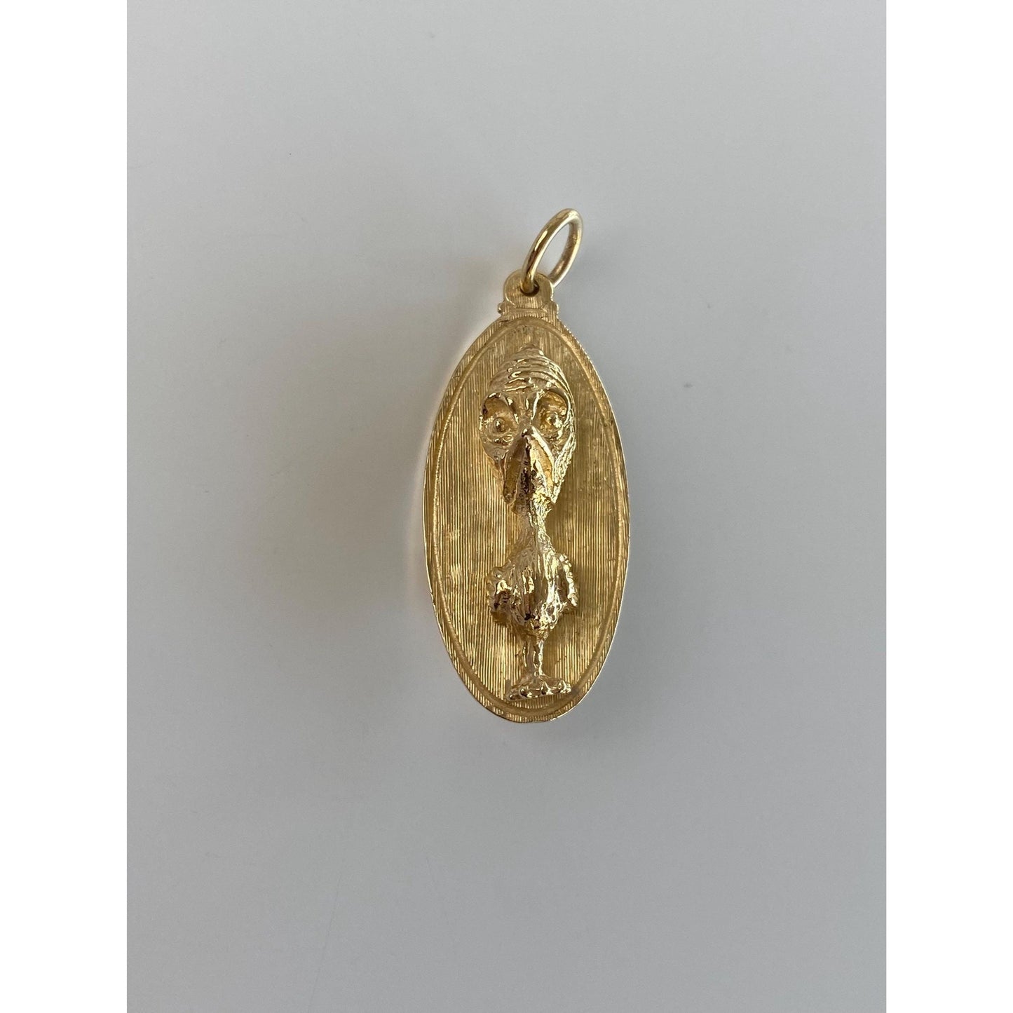 Vintage Solid 14k Yellow Gold 'Who's Worried?' Duck Charm