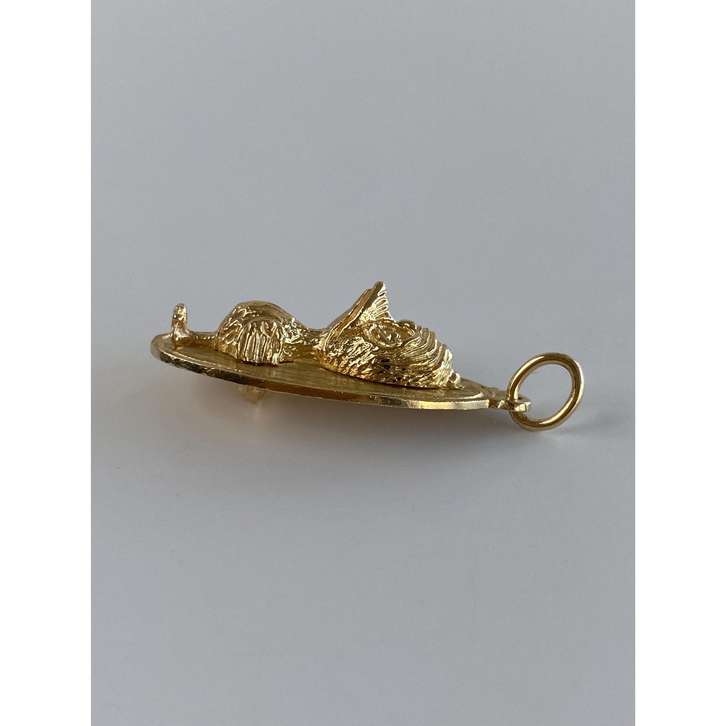 Vintage Solid 14k Yellow Gold 'Who's Worried?' Duck Charm