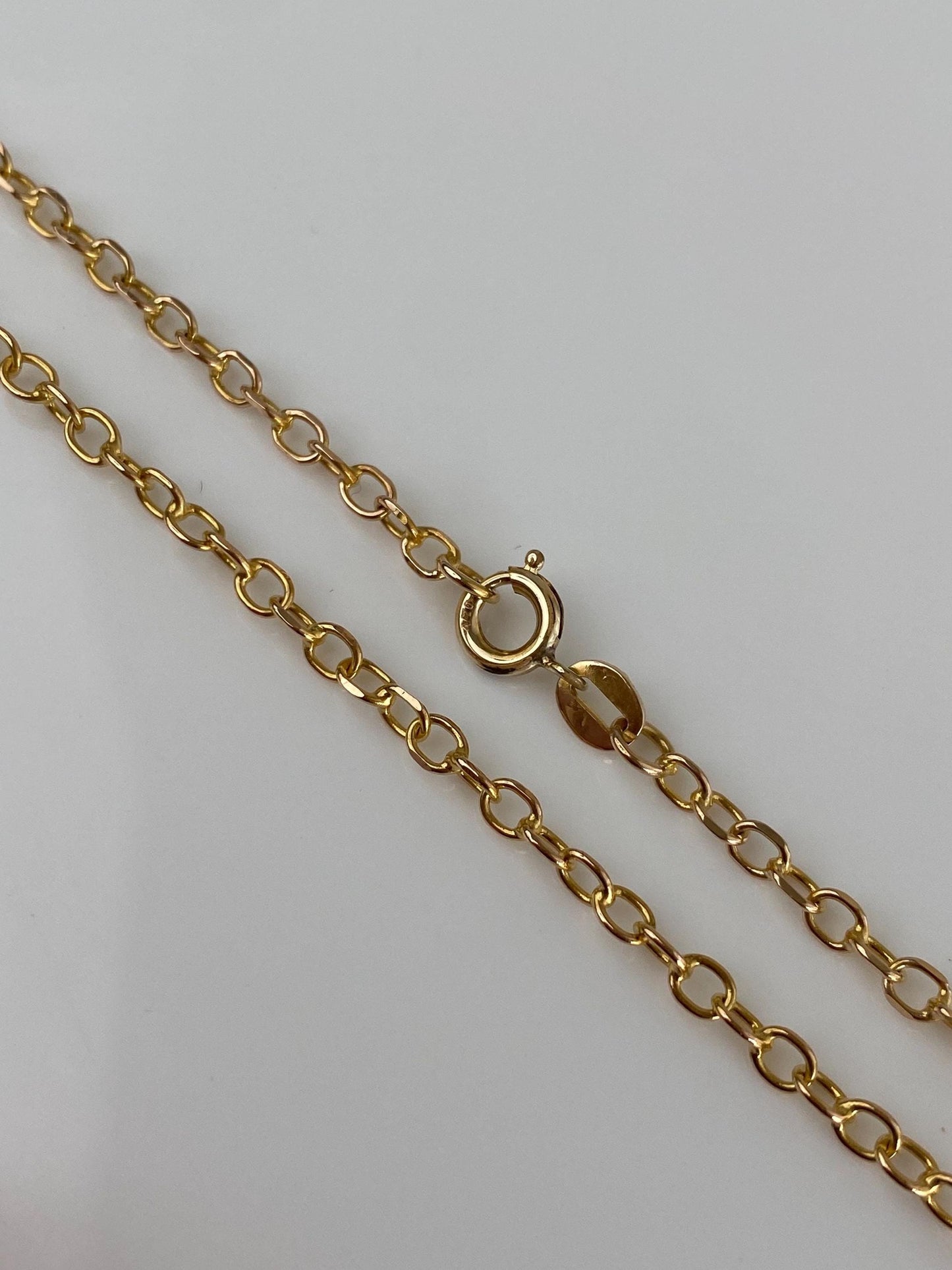 Vintage Solid 14k Yellow Gold Cable Chain Necklace - 24 inches