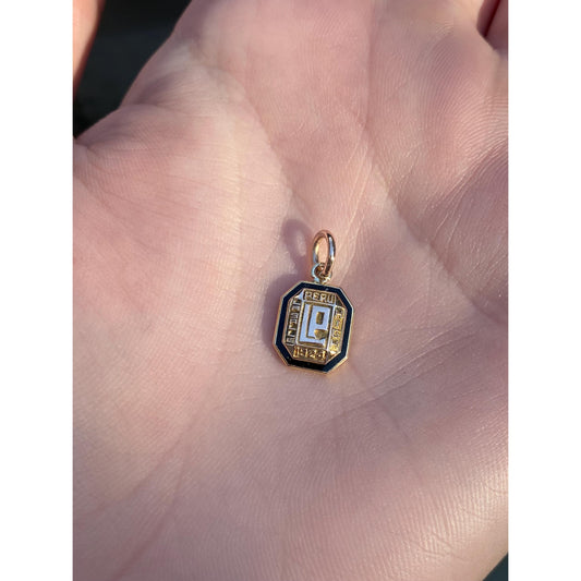 Vintage Solid 10k Yellow Gold Peru 1924 Class Charm