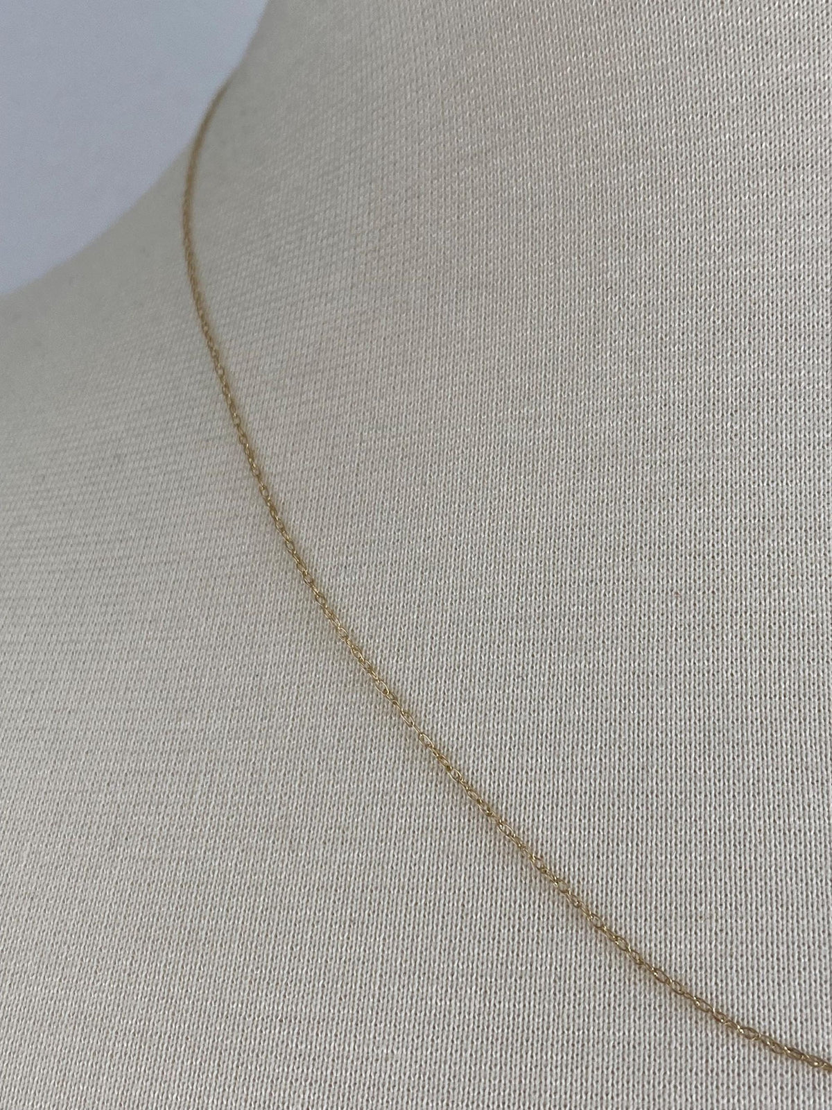 Vintage Solid 10k Yellow Gold Dainty Chain Necklace - 19.25 inches
