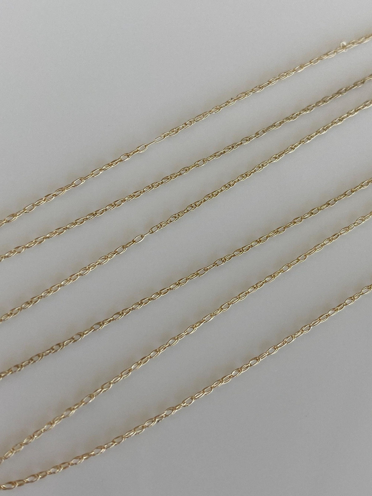 Vintage Solid 10k Yellow Gold Dainty Chain Necklace - 19.25 inches