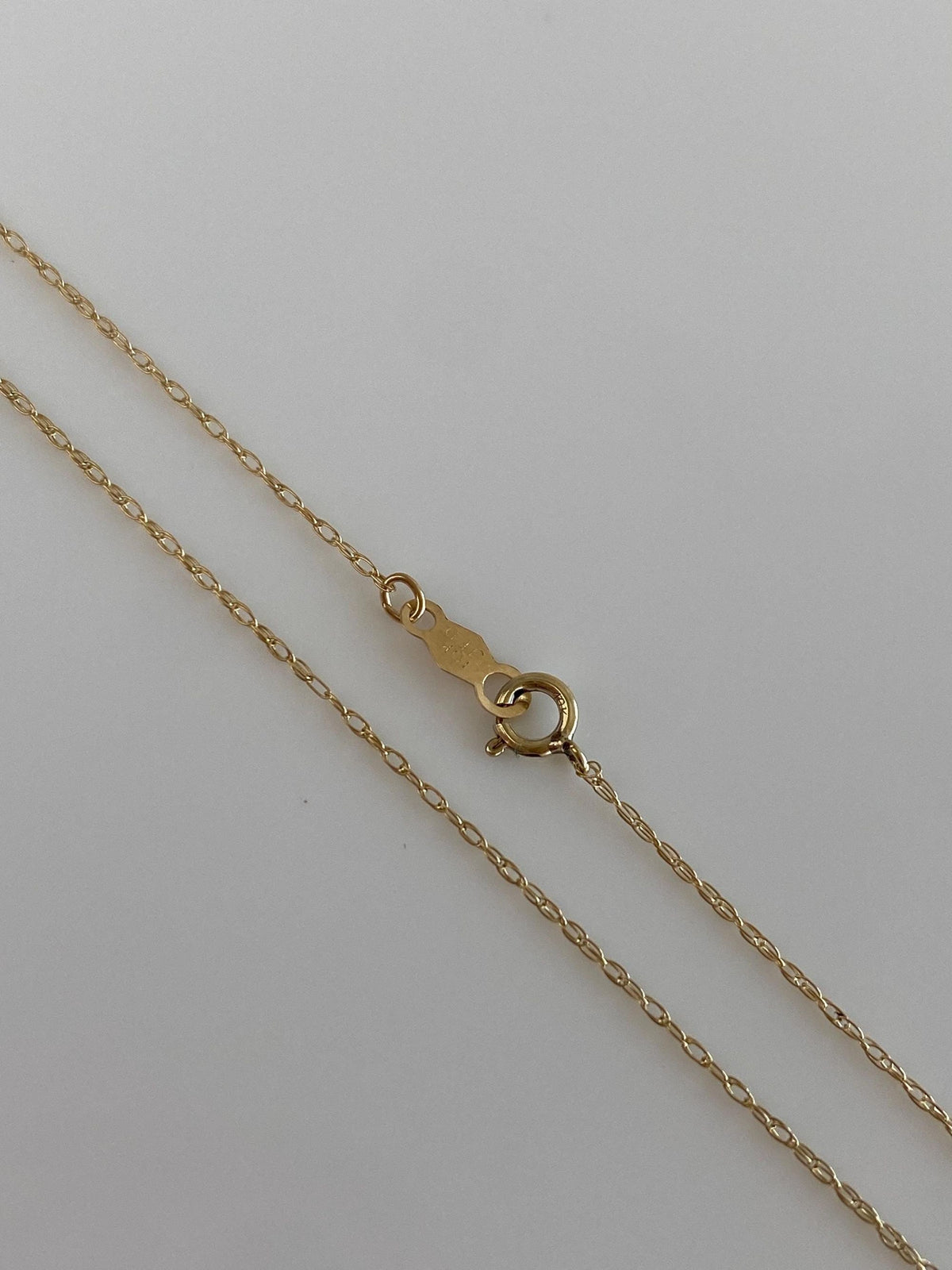 Vintage Solid 10k Yellow Gold Dainty Chain Necklace - 19.25 inches