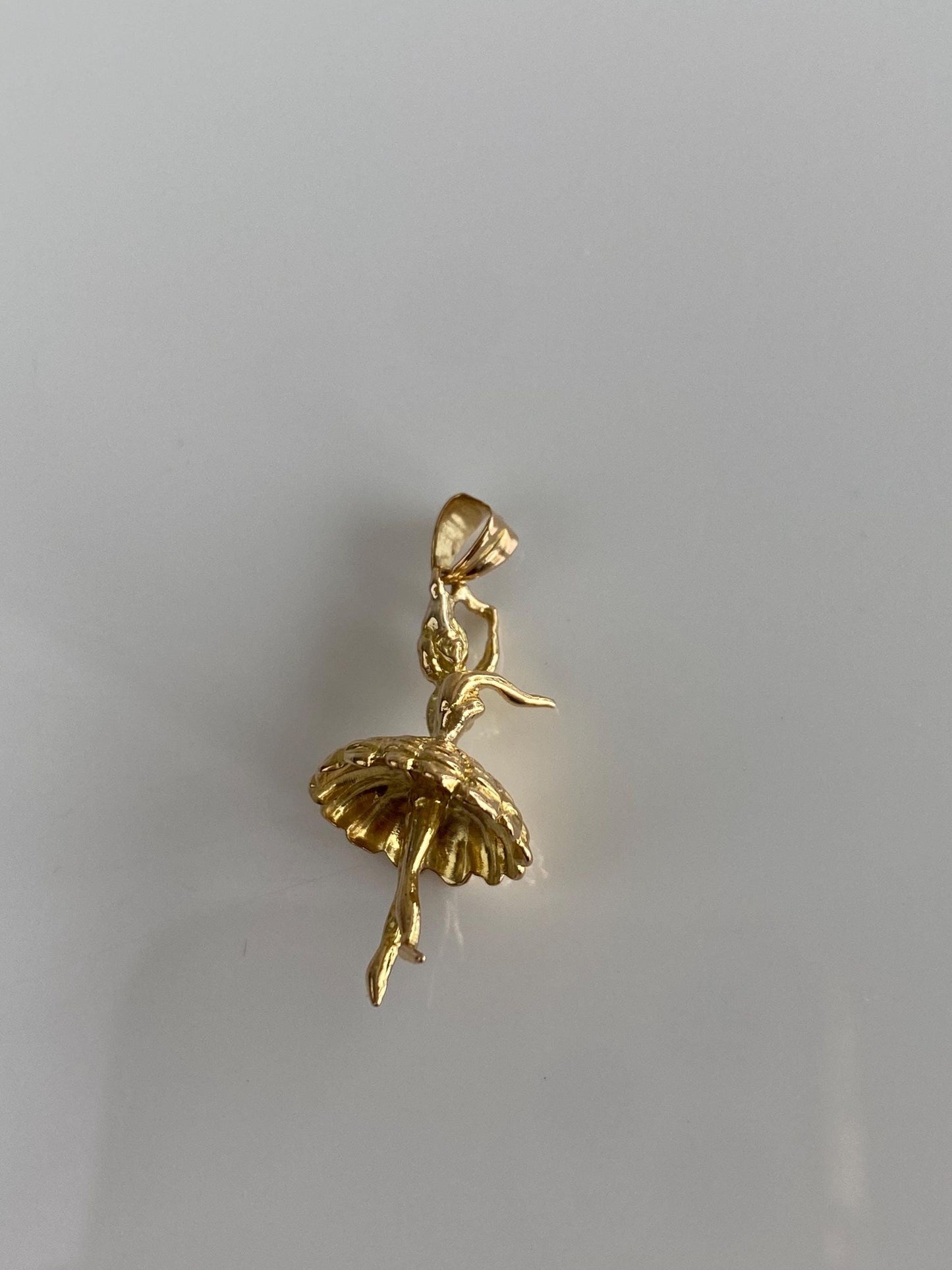 Vintage Solid 18k Yellow Gold Ballerina Charm