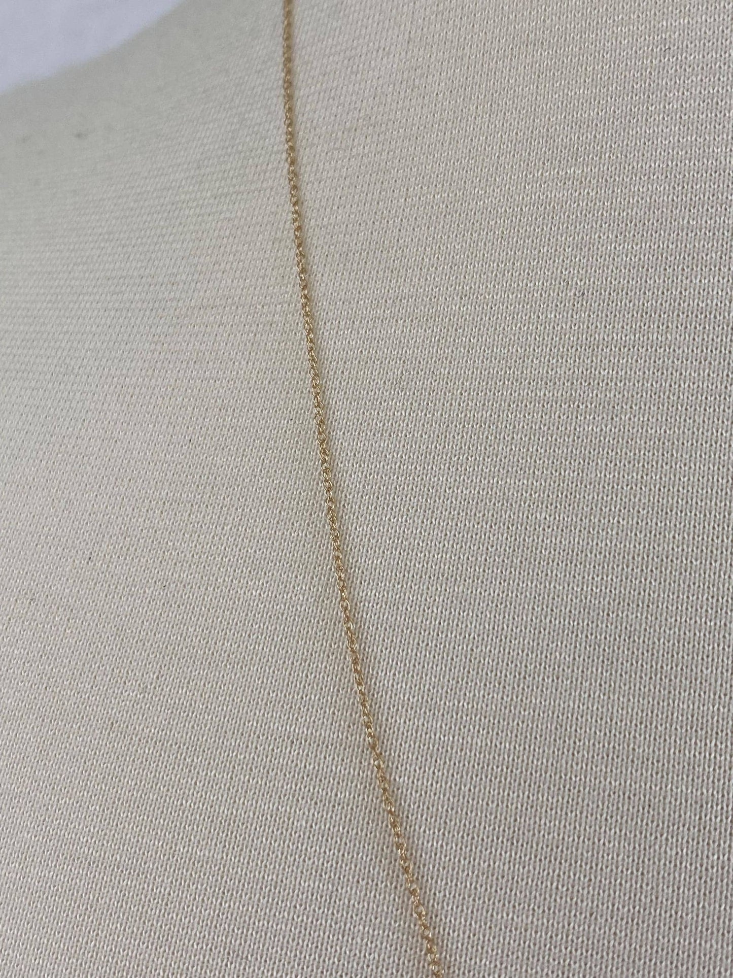 Vintage Solid 14k Yellow Gold Dainty Chain Necklace - 22.25 inches