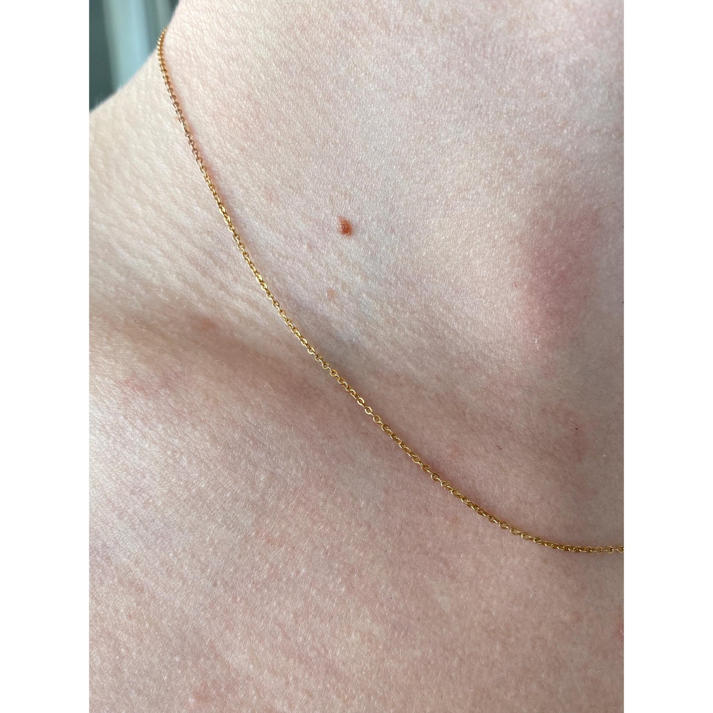 Vintage Solid 10k Yellow Gold Tight Rolo Chain Necklace - 16 inches