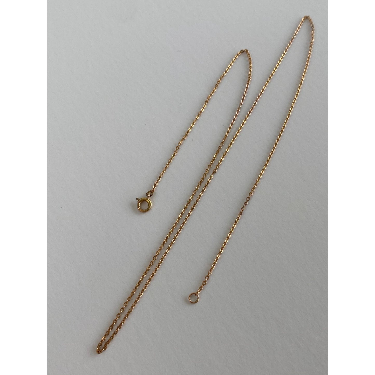 Vintage Solid 10k Yellow Gold Tight Rolo Chain Necklace - 16 inches