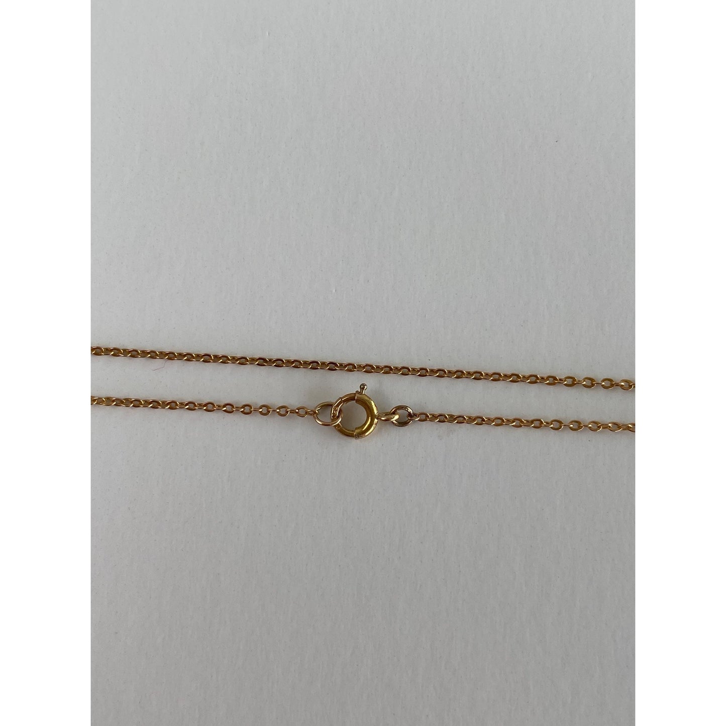 Vintage Solid 10k Yellow Gold Tight Rolo Chain Necklace - 16 inches