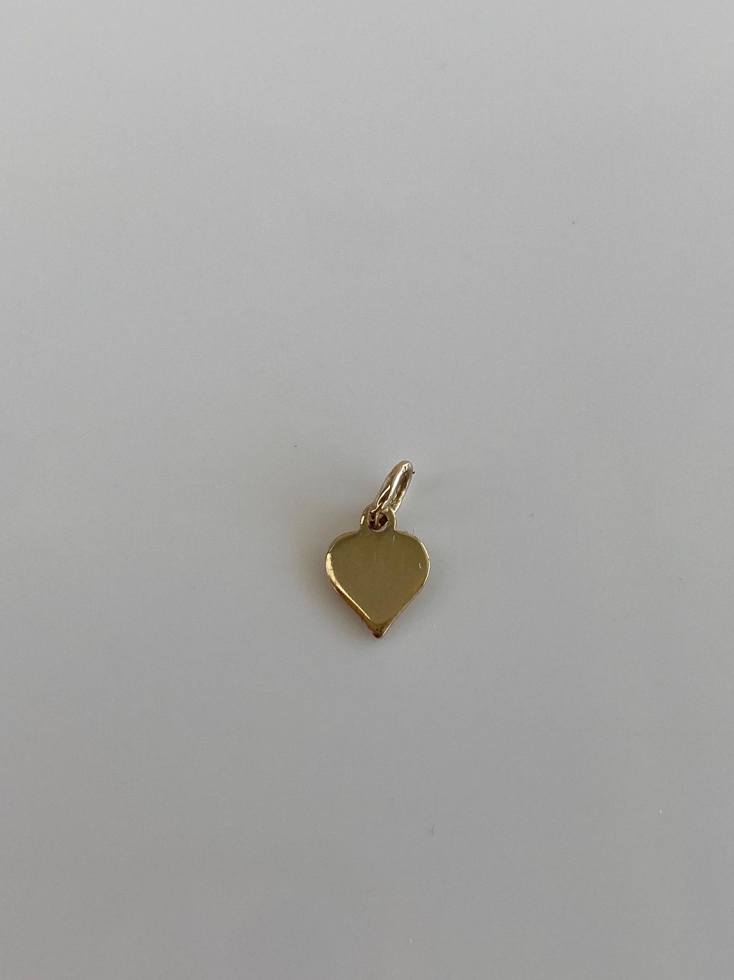 Vintage Solid 10k Yellow Gold Little Flat Heart Charm