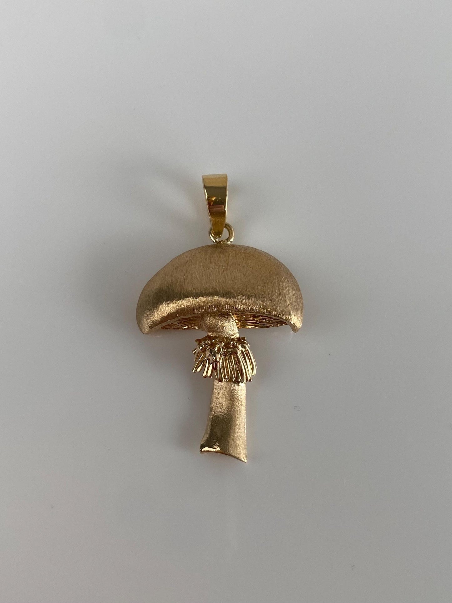 Vintage Solid 14k Yellow Gold Mushroom Pin Conversion Charm