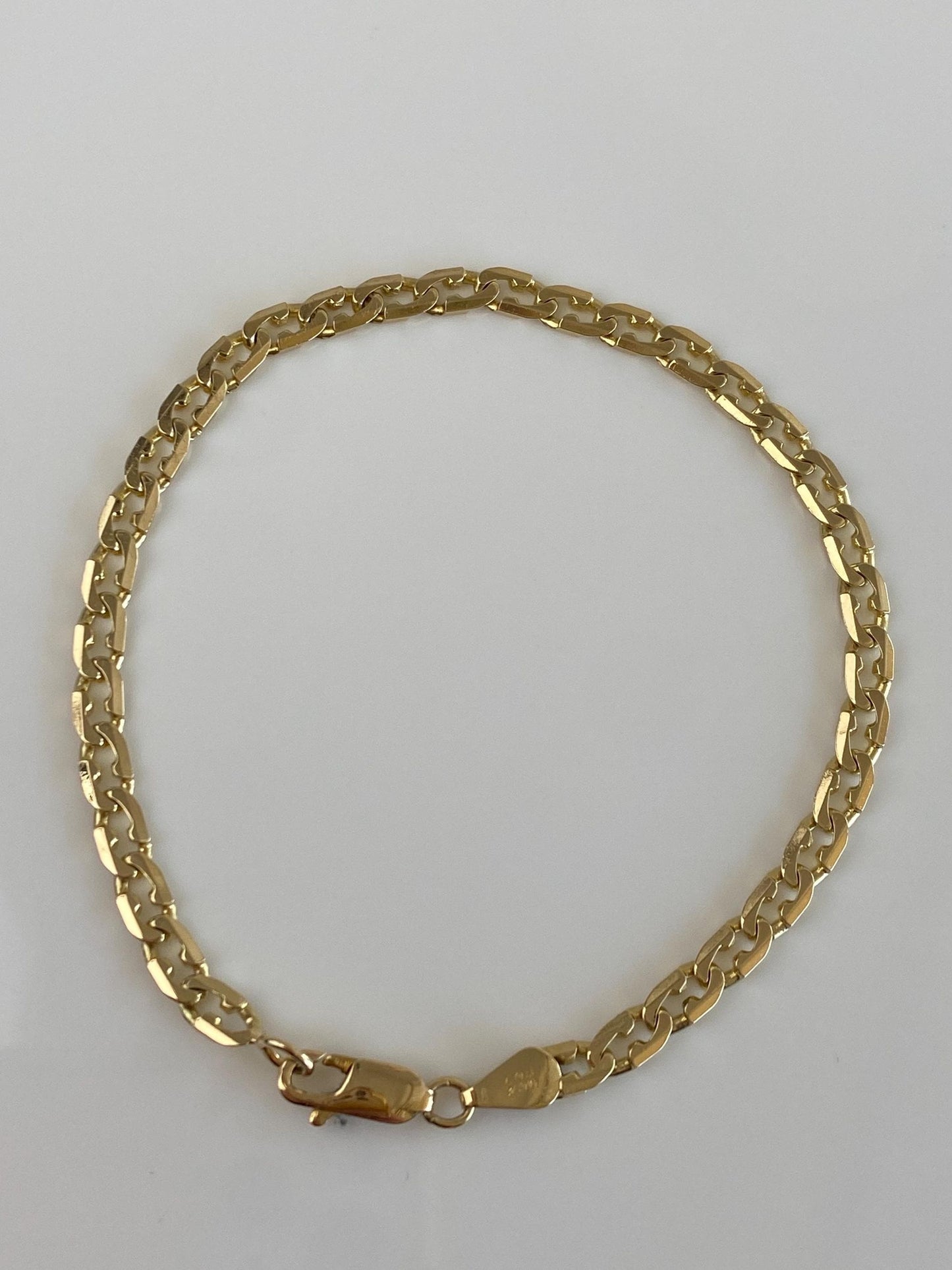 Vintage Solid 14k Yellow Gold Fancy Link Bracelet - 7.75 inches