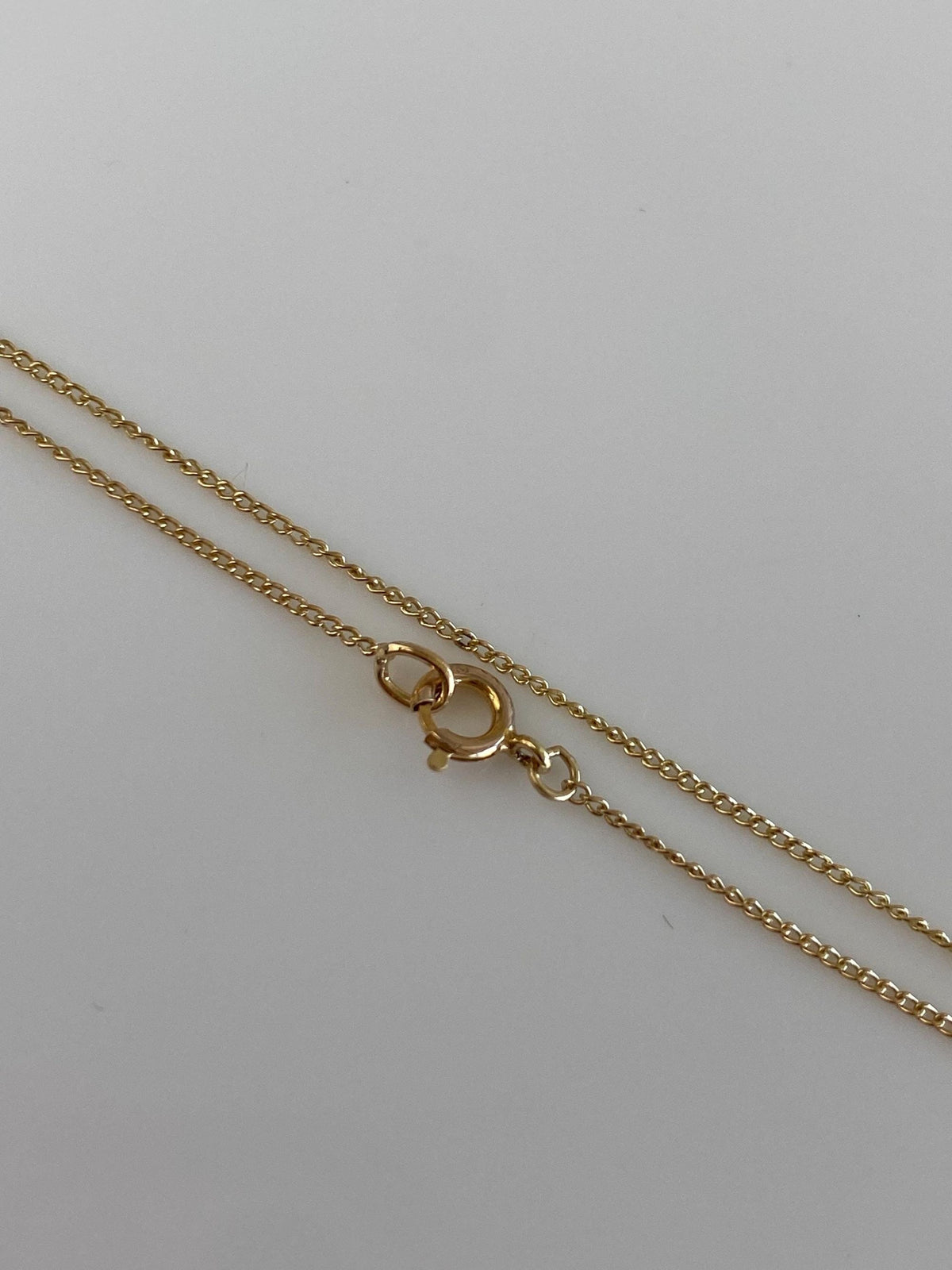 Vintage Solid 14k Yellow Gold Dainty Curb Chain Bracelet - 7.25 inches