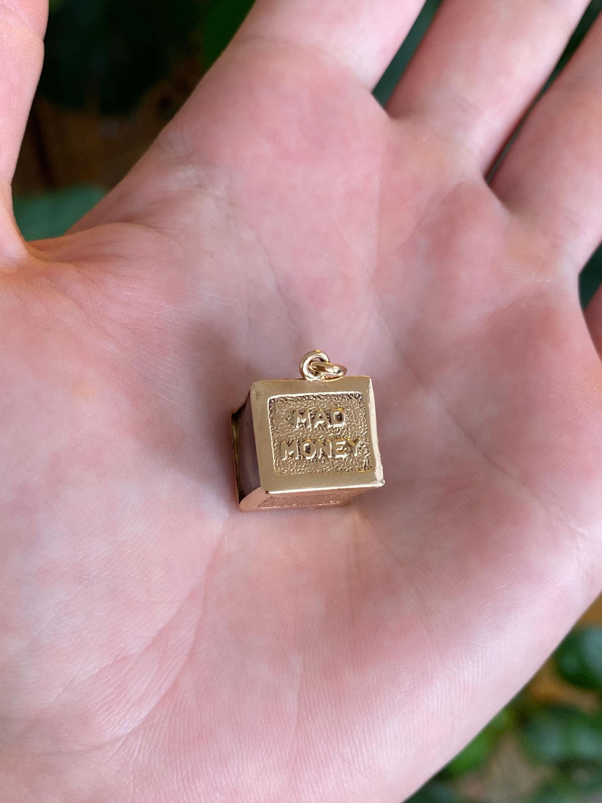 Vintage 14k Yellow Gold Mad Money Charm