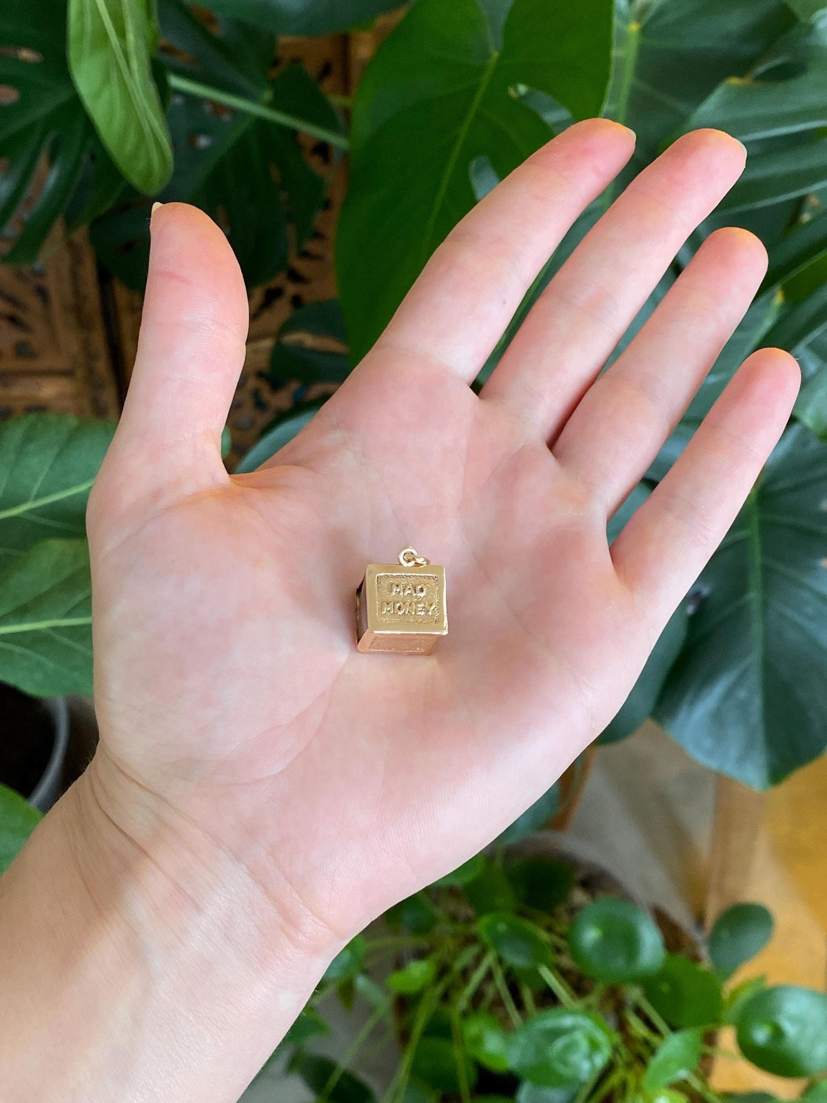 Vintage 14k Yellow Gold Mad Money Charm