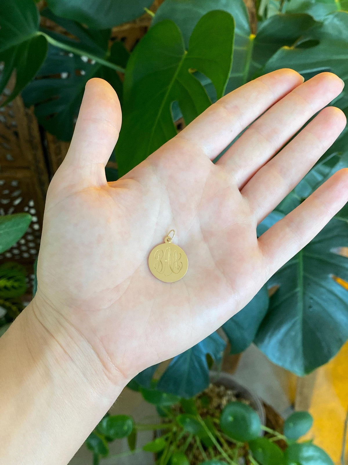 Vintage Solid 14k Yellow Gold Monogram BAA Charm