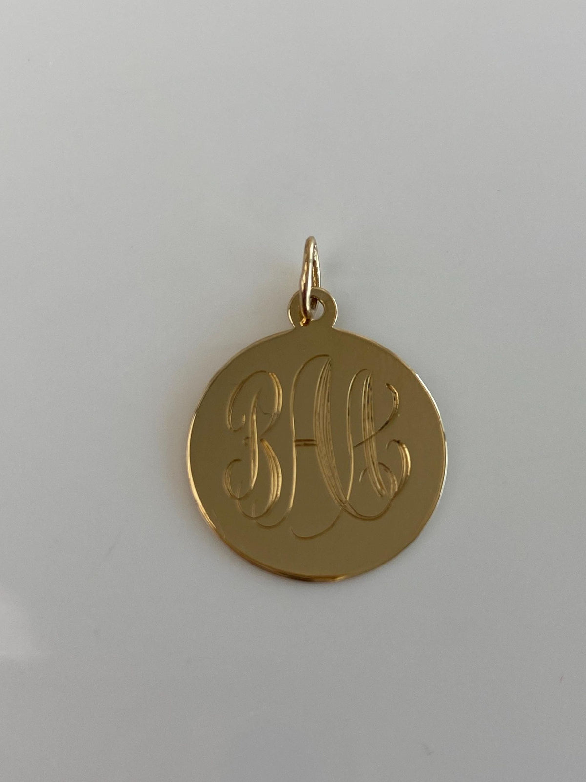 Vintage Solid 14k Yellow Gold Monogram BAA Charm