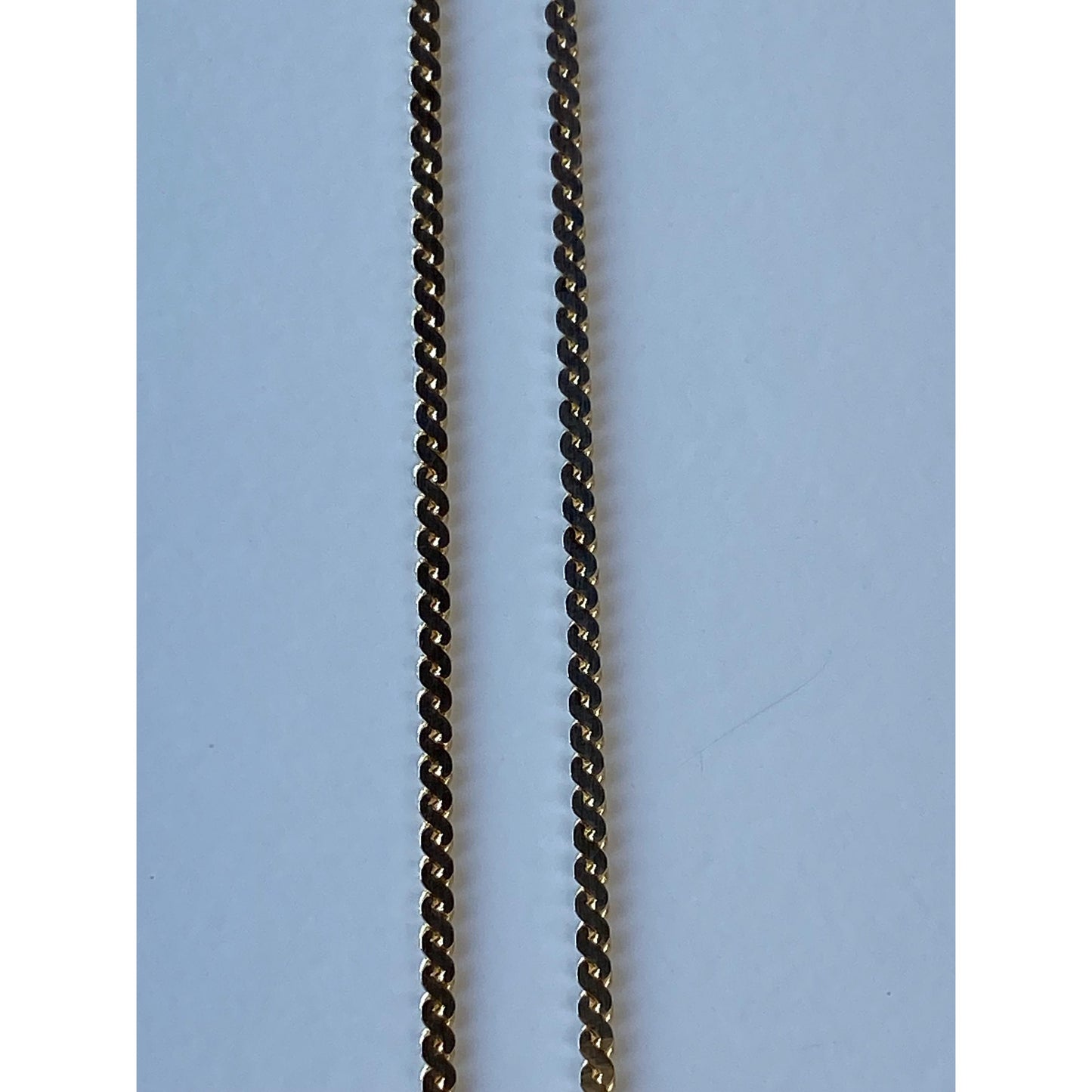 Vintage Solid 14k Yellow Gold Serpentine Chain Necklace - 18 inches