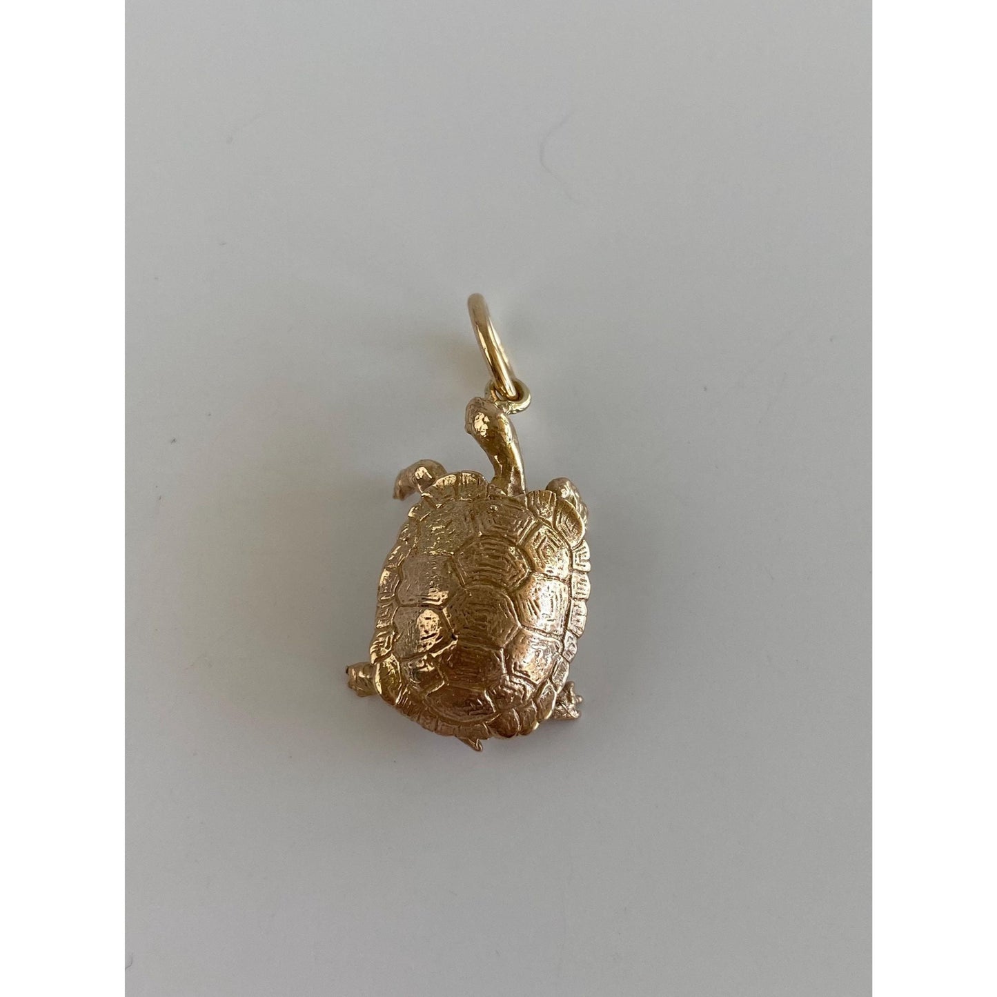 Vintage Solid 14k Yellow Gold Turtle Tortoise Charm