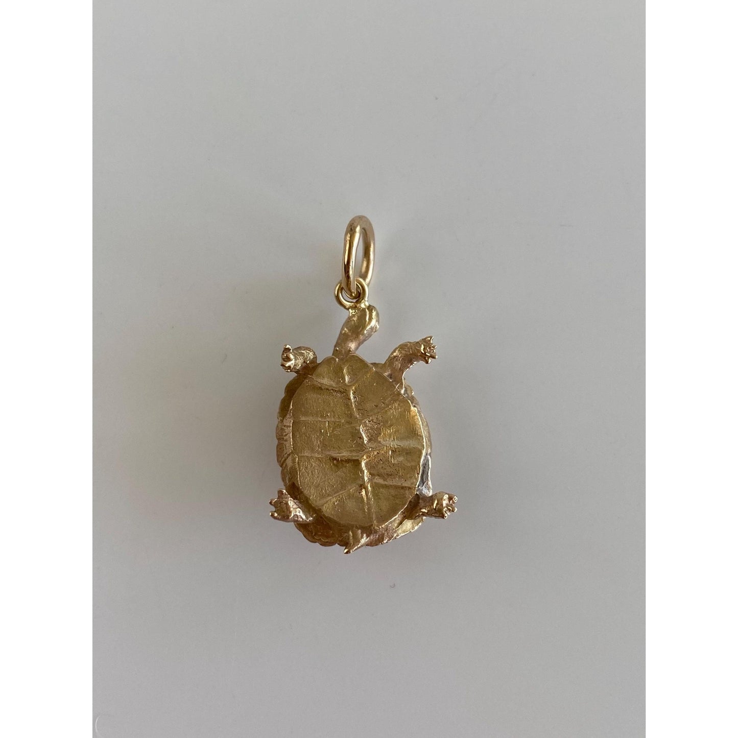Vintage Solid 14k Yellow Gold Turtle Tortoise Charm