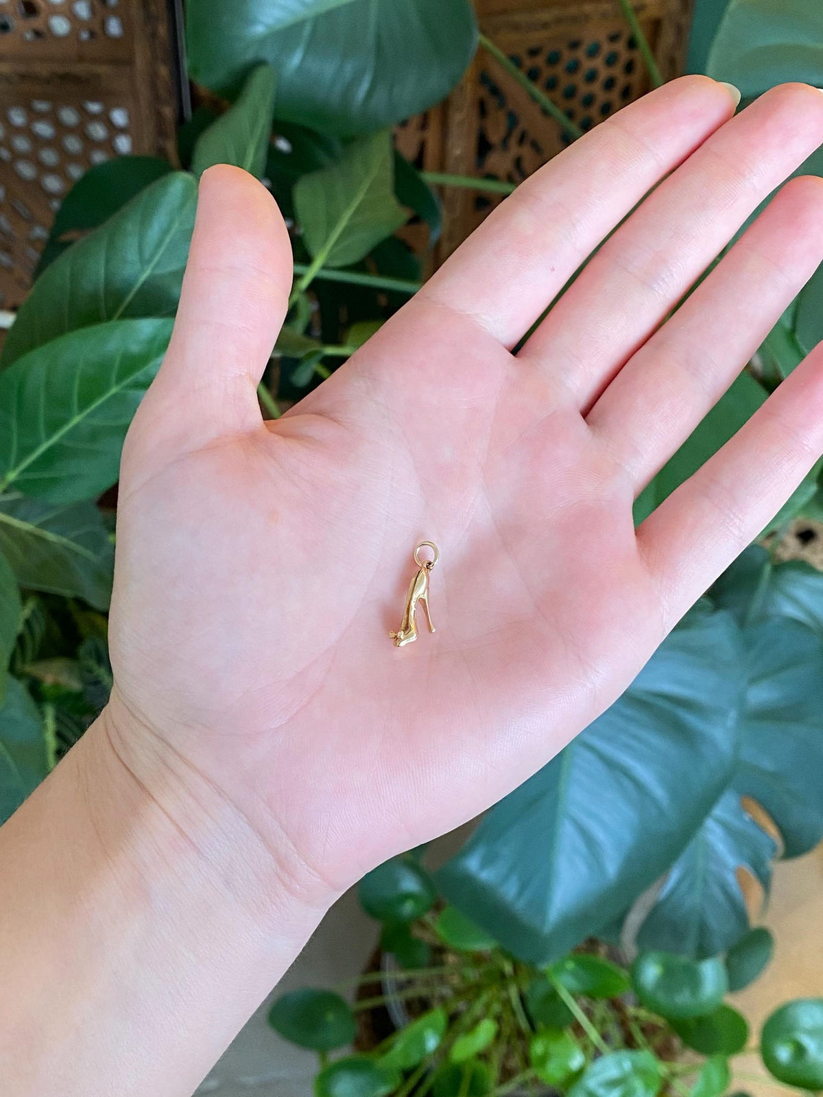 Vintage Solid 14k Yellow Gold High Heel Charm