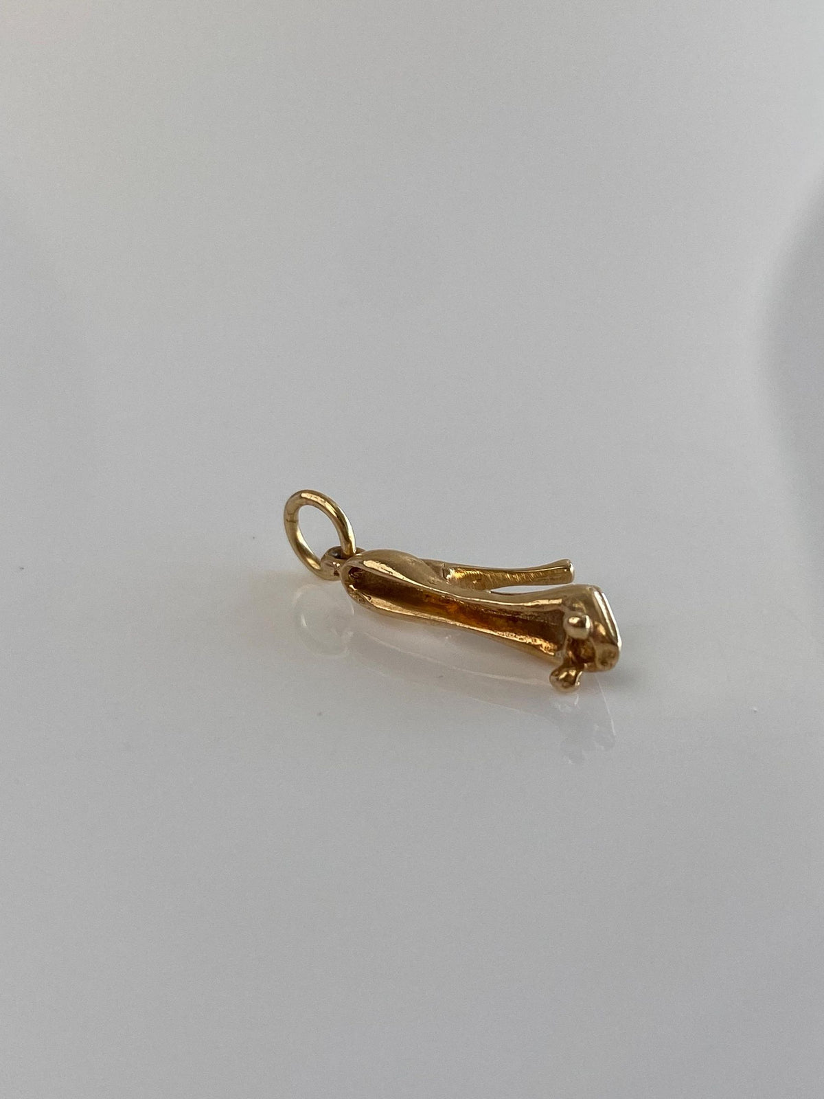 Vintage Solid 14k Yellow Gold High Heel Charm